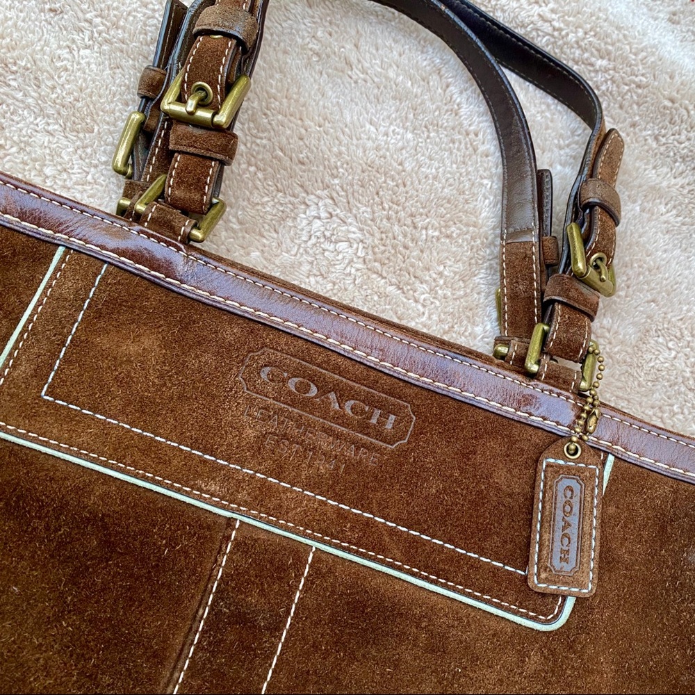 COACH rare vintage leather/suede handbag